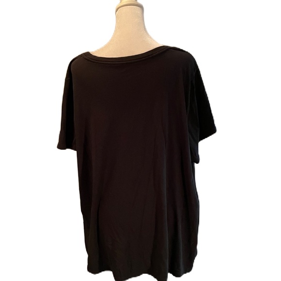 A new day Black Walt Disney World Shiny Silver Logo Short Sleeve Scoop Neck Tee - Picture 5 of 13